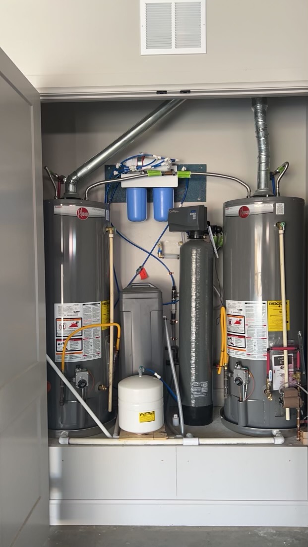 Water Heaters in utility closet